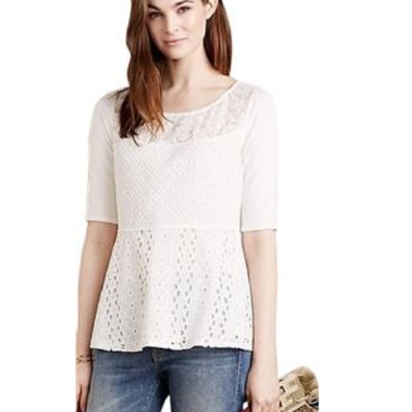 Anthropologie Tops - Anthropologie Tiny Amelia Short Sleeve Top Blouse